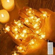 Resim 1 adet, Kiraz Çiçeği LED Peri Işıkları, Çiçek LED Dize Işıkları, Firefly Yıldızlı Işıklar DIY Düğün Parti Yatak Odası Noel Şükran Günü Sevgililer Günü Anneler Günü Favor Dekorasyonu için 