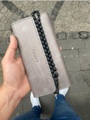 Resim Karalı Hakiki Deri Crazy Telefonluk Unisex Cüzdan Tesbih Hediyeli- Gri Gtc-6 Gri 