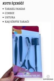 Resim Lovendas Kaş ve Kirpik Şekillendirme Bakım Seti - Paslanmaz Set 