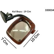 Resim Gcstore 1 Adet Maun Kör Nokta Tv Tip Ayna Vantuzlu Spiral 19CM Ayaklı 