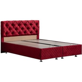 Resim Setaymobilya Baza, Vita Çift Kişilik Bordo Baza + Başlık Seti, Setay 