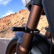 Resim Evrensel Motosiklet Tamponu Modifiye Far Standı Spot Aydınlatma Uzatma Direği Tutucu 