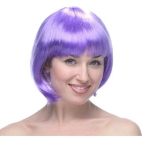 Resim Alvo Store Lila Kısa Model Parti Peruğu Küt Saç 