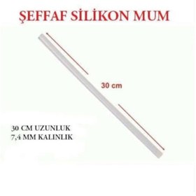 Resim Genel Markalar Sıcak Silikon Çubuğu 10 adet 7mm-30cm Mum Silikon İnce Uç Şeffaf 