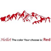 Resim Kırmızı-m 100cm X 28cm-large Vinil Çıkartmalar Rv Dağ İçin Karavan Vücut Dekor Macera Karavan Yan Çıkartması 