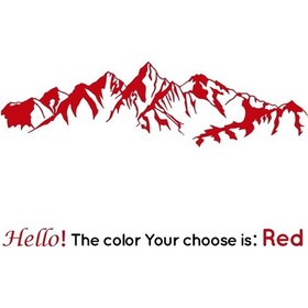 Resim Kırmızı-m 100cm X 28cm-large Vinil Çıkartmalar Rv Dağ İçin Karavan Vücut Dekor Macera Karavan Yan Çıkartması 