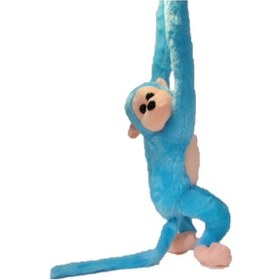 Resim Peluş Maymun Peluş 55cm Mavi 