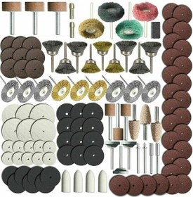 Resim Yaleker 337 Parça Döner Aleti Aksesuar Seti - Kesme, Taşlama, Oyma, Yükseltme, Zımparalama, Temizleme Ve Cila İşlemleri İçin Tam Set 