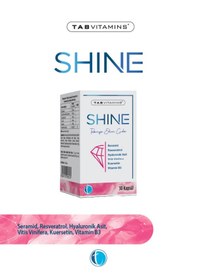 Resim Tabvitamins Shine Seramid Resveratrol Hyaluronik Asit İçeren Takviye Edici Gıda 30 Kapsül 