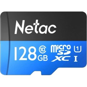 Resim Netac P500 128GB Uhs-1 U1 Micro-Sdhc Kartı + Sd Adaptörü, 80MB/S 