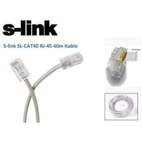 Resim S-Link Sl-Cat40-Rj-45 S-Lınk 40 Metre Cat5 Utp Patch Cord Kablosu Rj-45 