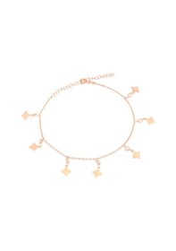 Resim Brezza Lusso Jewelry Rose Gold Sallantılı Taşlı Gümüş Kadın Ayak Halhal Rose 