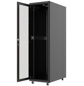 Resim Ager 22u 600x1000mm Dikili Tip Siyah Kabinet Vega Ag-vb22u6010s1 Cam Kapak 