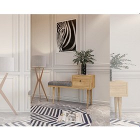 Resim Paris Modern Puf Bambu Kahverengi 