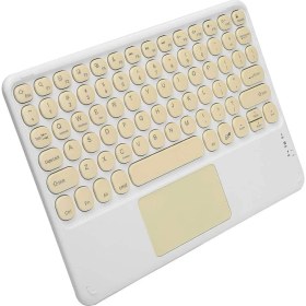 Resim Touchpad Uyumlu Bluetooth Klavye Slim Kablosuz Wifi Q Klavye 