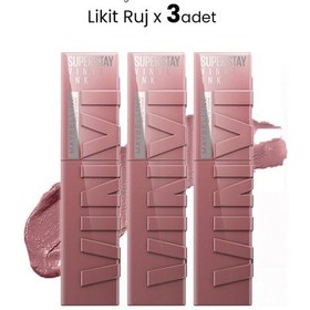 Resim Maybelline New York Super Stay Vinyl Ink Likit Ruj 110 Awestruck 3 Adet 