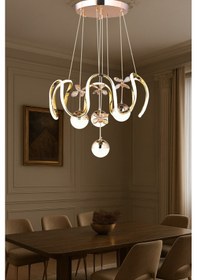 Resim Bade Ledli Modern Gold Avize Yatak Odası - Hol - Salon Gold 