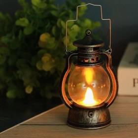 Resim Snoweagle 12 Adet Mini Fener Dekoratif Led Mumlu Vintage Fener Gümüş 