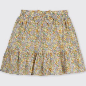 Resim Made With Liberty Fabric Liberty Kumaş Çiçek Desenli Kız Çocuk Etek 