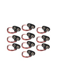 Resim 9 Volt Pil Başlığı 9V Pil Yuvası Pil Yatağı 10 Adet 