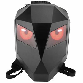 Resim Siyah Led Gözlü Sırt Çantası, Kask Çantası 