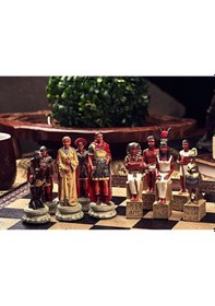 Resim Roma - Mısır Satranç Takımı Şah 8 Cm Kleopatra Ve Roma Nın Destansı Mücadelesi Sadece Figür 