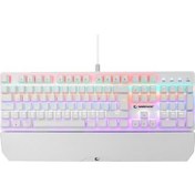 Resim RAMPAGE KB-R86 UMBRA BEYAZ USB RAİNBOW AYDINLATMALI RED SWİTCH MEKANİK GAMİNG OYUNCU KLAVYE 