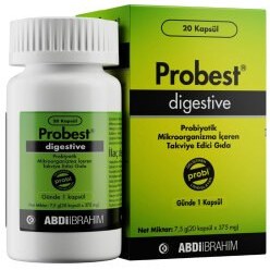 Resim Probest Digestive Probiyotik Mikroorganizma İçeren 20 Kapsül 