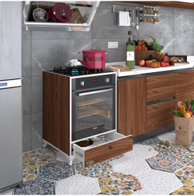 Resim Kenzlife Ankastre Modülü Kabini Fosfat Cvz Fırın Ocak Dolabı Çekmeceli Ayaklı 