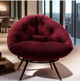 Resim AVYNA Geniş Oturma Alanlı Modern Berjer Tekli Koltuk | Dinlenme & Kitap Okuma Koltuğu 