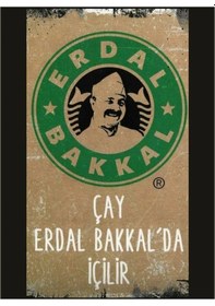 Resim Erdal Bakkal Çay Ahşap Retro Vintage Poster 