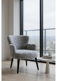 Resim Roma Berjer - Modern Tekli Koltuk - Welsoft Yumuşa Kumaş Kırçıllı 