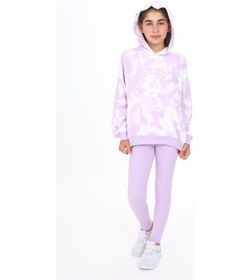 Resim Toontoy Kids Toontoy Kız Çocuk Batik Desenli Taytlı Takım Lila 