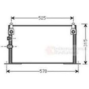 Resim Oris Klima Köndenseri Toyota Hilux 2.5 Td 01 570x275x16 Oto.-mek. -cto352016Uyumlu ORIS-CTO352016 