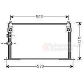 Resim Oris Klima Köndenseri Toyota Hilux 2.5 Td 01 570x275x16 Oto.-mek. -cto352016Uyumlu ORIS-CTO352016 