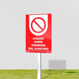 Resim Ambara Haber Vermeden Mal Almayınız Levhası - 40x60 cm / Dekota 