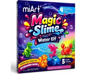 Resim Toyfest Magic Slime Water Elf 5 Renk Sihirli Slime Oyun Seti 4 Kalıp Meyveler 