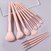 Resim 12 Parçalı Makyaj Fırçası Seti, Yumuşak Naylon Kıllar, Avuç İçi Fırçalar, Kokusuz, Tüm Cilt Tipleri, ABS Plastik Saplar, Günlük Makyaj İçin Temel Güzellik Araçları 