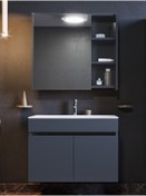 Resim ERTEKPA Galata Banyo Dolabı Takımı 75 Cm Antrasit 