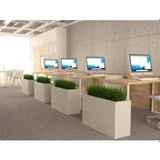 Resim Nuano Consept Dikdörtgen Serisi Köşeli Saksı Koyu Gri 100x50x50 