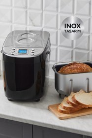 Resim Karaca BakeXL Reçel, Yoğurt, Hamur Yoğurma ve Ekmek Yapma Makinesi Çift Bıçaklı Inox Siyah, 1500 g 