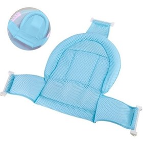 Resim Samdoo Yenidoğanlar İçin Ayarlanabilir, Anti-kayma, Nefesli Banyo Ağı - Mavi 0-12 Ay 