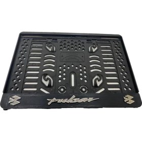 Resim Bajaj Pulsar Beyaz Çıtçıt Plastik (15X24 Cm) Kırılmaz Plakalık 