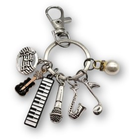 Resim Saksafon Nota Figürlü Anahtarlık 