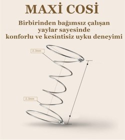 Resim Maxi Cosi 80 x 200 Soft Ortopedik Yaylı Yatak 80 x 200 Bebek Yatağı 