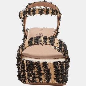 Resim Katy Perry The Busy Bee Kadın Siyah Hasır Platform Topuklu Sandalet Siyah 