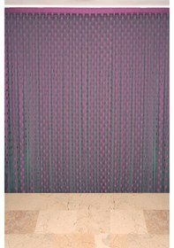 Resim Puanlı Model Mor Renk Hazır Ip Perde 300x270 Cm 