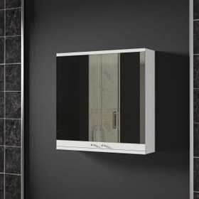 Resim 100176 Aynalı 60 cm Banyo Dolabı Üst Modül Beyaz 