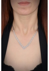 Resim Kadın Gümüş Set - Arın Zirconia Taşlı Su Yolu Set • Işıklı Kutuda • Düğün • Nişan • Gelin Seti 