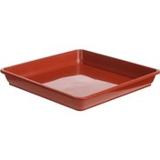 Resim Kırmızı Kapalı Kare Açık Günlük Saksı Tepsisi Damlama Tepsisi Ekici Tepsi Bahçe Malzemeleri 22.2 X 22.2cm 